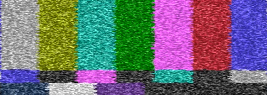 staticky television color test bars